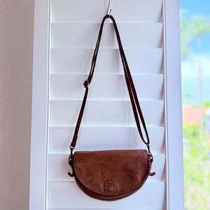 Harbor 2nd Brown Leather Mini Satchel Convertible Belt Bag to Crossbody Purse